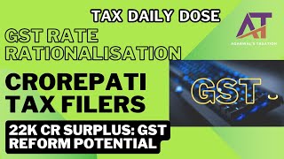 Tax Daily Dose 21102024 GST Rate revolution  Individual Crorepati tax filers grow [upl. by Niuq]