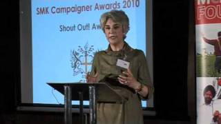 Anna Raeburn speaks at the SMK Campaigner Awards Ceremony 21st Sep 2010 [upl. by Aniuqahs]