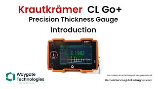 Waygate Technologies  Krautkrämer CL Go Plus Introduction [upl. by Kristianson]