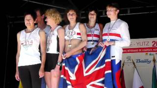 EVACNS 2011 Thionville  Womans 5559 10km Medal Ceremony  GB [upl. by Rehpotirhc344]