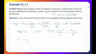 Converting Lambda Average Arrival Rate amp Using the Poisson Probability Mass Function [upl. by Aridatha941]