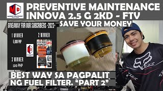 TOYOTA INNOVA CHANGE FUEL FILTER PAANO MAGPALIT NG FUEL FILTER NG INNOVA HOW TO CHANGE FUEL FILTER [upl. by Vaios]