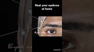 How to do eyebrow at home easily step by step tutorial easy makeup eyebrow viralshort [upl. by Noreg]