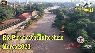 Rio Piracicaba muito cheio em Março 2023  Piracicaba river very full  Brazil drone Legal EP 153 [upl. by Assirehc860]