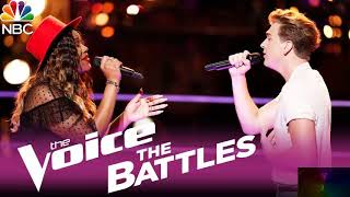 Keisha Renee vs Noah Mac quotIm So Lonesome I Could Cryquot  The Voice 2017 Battle Audio Official [upl. by Eusassilem732]