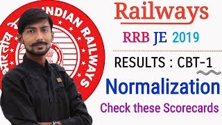 RRB JE CBT1 NORMALISED Marks  check these Scorecards amp marks 😳 [upl. by Bryant429]