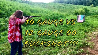 10GA VS 12GA 00 Buckshot And A Friendly Shoot For Accuracy [upl. by Harahs]