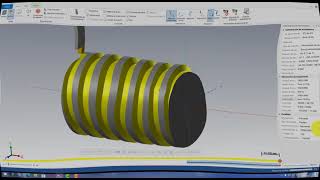 Torneado de rosca personalizada con MasterCAM CAD CAM [upl. by Peterman]