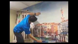 How to install a peel and stick wall mural [upl. by Boeke643]