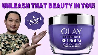 FRANKLY OLAY REGENERIST RETINOL 24 NIGHT MOISTURIZER  March 2021 [upl. by Nashom]