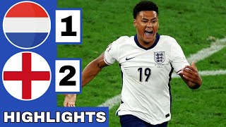 ⚪️Netherlands vs England 12 Extended HIGHLIGHTS  EURO 2024 SemiFinal [upl. by Kiryt]