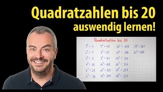 Quadratzahlen bis 20  Die muss du auswendig lernen  Lehrerschmidt [upl. by Wein]