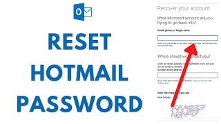 How to Reset Hotmail Password  How to Recover Hotmail Account 2021 [upl. by Ellesirg]