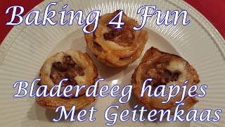 Makkelijk Bladerdeeghapje met Geitenkaas en Honing  Baking 4 Fun [upl. by Naut998]