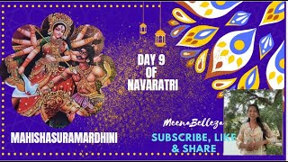 MahishasuryaMardhini Dusshera2024 navratri day9 trending  MeenaBelleza [upl. by Yraht107]