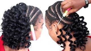 SHE ASKED FOR SIMPLE CURLY CROCHET BRAID HAIRSTYLE  Natural Hairstyle for Elegant Ladies [upl. by Adnale]