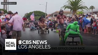 San Clemente bans popular 4th of July chair races [upl. by Lipson391]