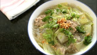 Pork Stock amp Glass Noodle Soup Recipe แกงจืดวุ้นเส้น  Hot Thai Kitchen [upl. by Rehpotsihc]