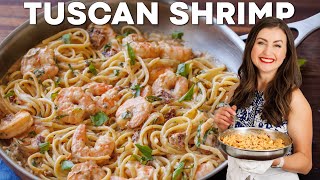 Tuscan Shrimp Pasta  Easy 30 Min Dinner Recipe [upl. by Cobby]