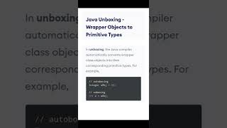 java autoboxing and unboxing with simple program java autoboxing unboxing javaconcepts [upl. by Kind]