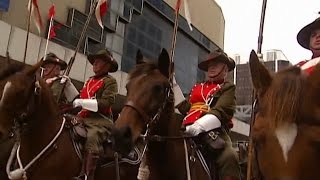 Thousands pay tribute to World War One regiment of fighting horsemen [upl. by Eisse]