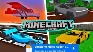 Minecraft but quotvehicles modquot for Minecraft pe [upl. by Anaujat624]