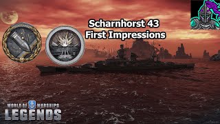 Scharnhorst 43 First Impressions  World of Warships Legends [upl. by Peria520]