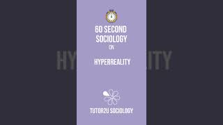 Hyperreality  60 Second Sociology Media [upl. by Ahseeyt993]