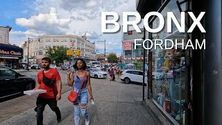 NEW YORK CITY Walking Tour 4K BRONX  FORDHAM [upl. by Ettolrahs742]