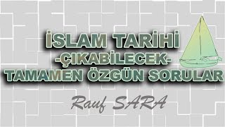 KPSS DİKAB ÇIKABİLECEK TAMAMEN ÖZGÜN İSLAM TARİHİ SORULARI 1 Rauf ŞARA  2021 [upl. by Leemaj]