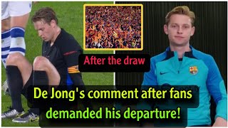 De Jong responds to Barcelona fans after calls for his departure following draw with Celta Vigo [upl. by Marcelle]