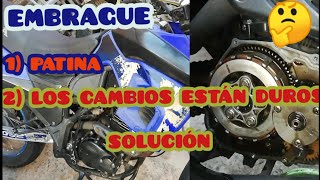 EMBRAGUE DE MOTO PATINA Y LOS CAMBIOS ESTÁN DUROS SOLUCION [upl. by Nele]