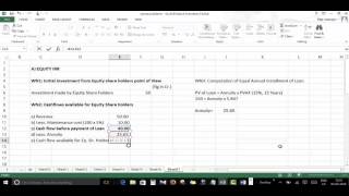 Project IRR and Equity IRR Case Study CA Final Level [upl. by Gelman]