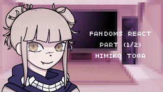 fandoms react to toga himiko \\ 12 \\ gacha club [upl. by Nelluc221]