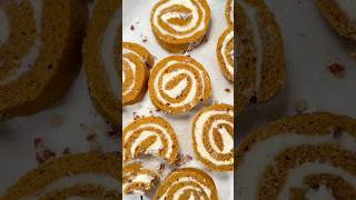 Pumpkin Series Ep 13 Pumpkin Roll🍂 pumpkindessert dessert food recipe fallrecipe video [upl. by Hite358]