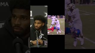 Shedeur Sanders REACTS to Kansass dirty hits sport shortfeed football viralshort views video [upl. by Defant]