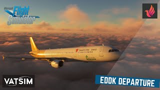 Microsoft Flight Simulator 2020  Cologne Bonn Airport EDDK Departure  Fenix A321  SmartLynx DHL [upl. by Jarita]