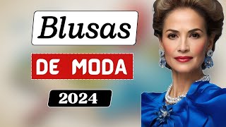 👚 BLUSAS de Moda 2024  NUEVOS DISEÑOS ELEGANTES Y BONITOS [upl. by Assanav]