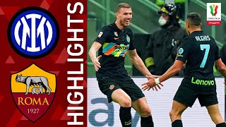 Inter 20 Roma  Džeko amp Sánchez Goals Send Inter Through  Coppa Italia Frecciarossa 202122 [upl. by Lig]