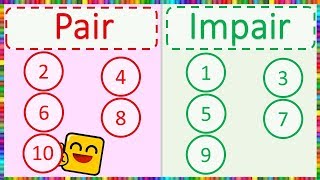 Les nombres pairs et impairs [upl. by Florrie]