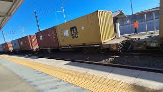 Double Header Linfox Intermodal passing through [upl. by Tichonn]