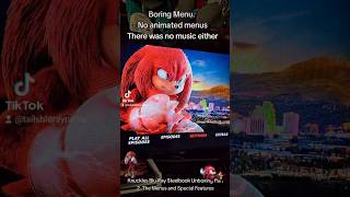 Knuckles BluRay Menus and Special Features Reveal Knuckles Sega bluraycollection [upl. by Nedmac]