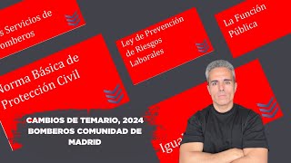 NUEVO TEMARIO BOMBERO COMUNIDAD DE MADRID [upl. by Nerfe757]