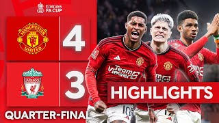 INCREDIBLE Old Trafford Thriller 🔥  Manchester United 43 Liverpool  Emirates FA Cup 202324 [upl. by Zehcnas]