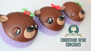 Christmas teddy bear cupcakes [upl. by Quartet]