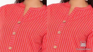 placket collar neck design cutting and stitching [upl. by Markiv26]