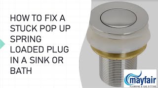 🧐How to fix a spring loaded pop up waste plug in a hand basin or bath tub Mayfair Plumbing Adelaide [upl. by Earla]