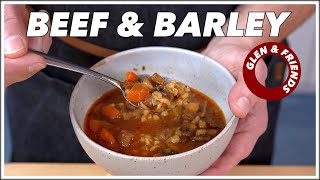 How I Make Beef And Barley Soup  Glen And Friends Cooking [upl. by Enneite]