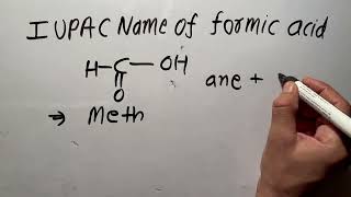 IUPAC NAME of formic acid  basic chemistry in Hindi  हिंदी में [upl. by Ahcarb]