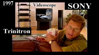 1997 SONY TRINITRON Videoscope TV DSS Web TV Maximum Television commercial Vintage SONY [upl. by Koerner]